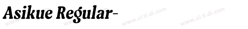 Asikue Regular字体转换